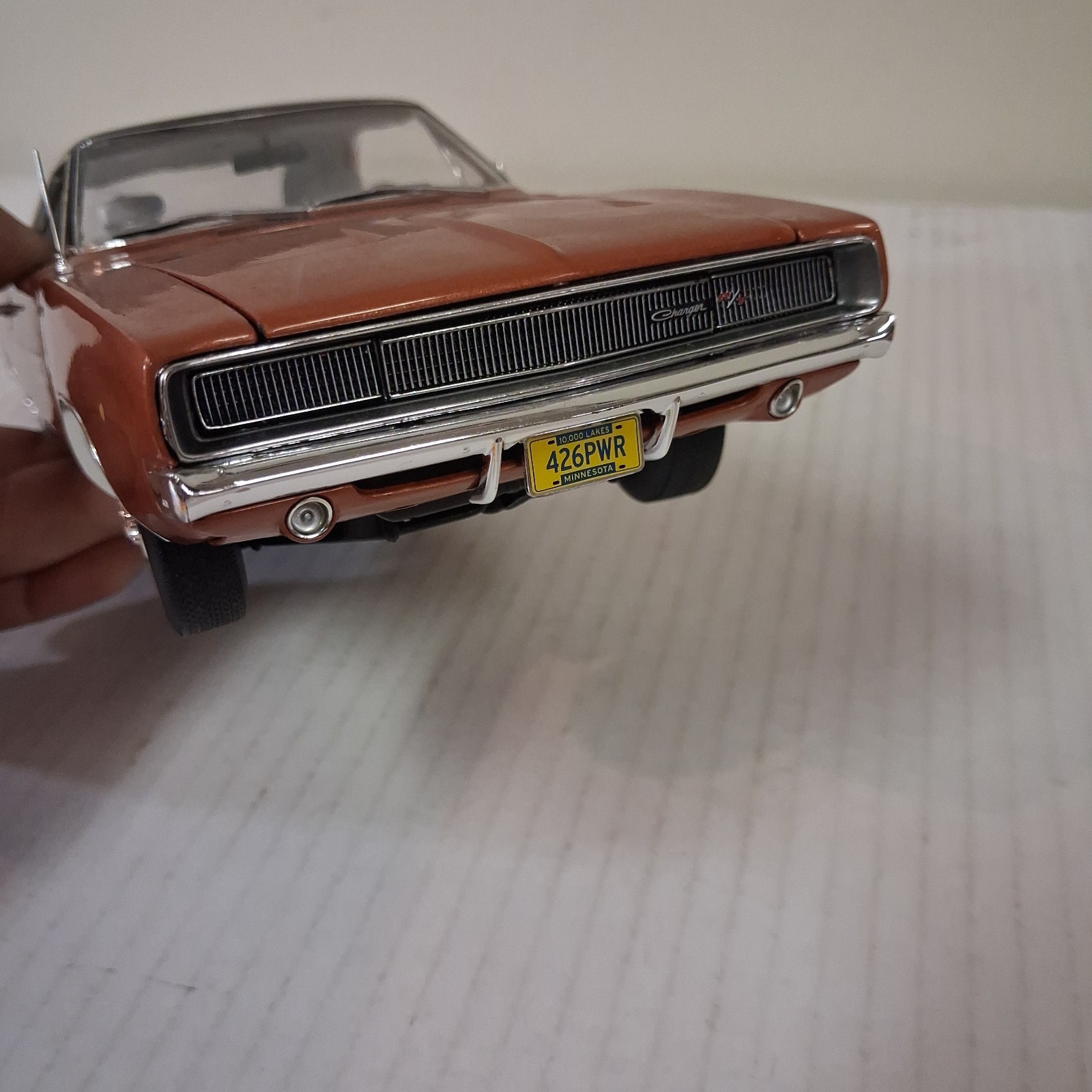 AUTO WORLD 1/18 Diecast BRONZE 1968 DODGE CHARGER R/T SPECIAL 1 OF 1002 Copper