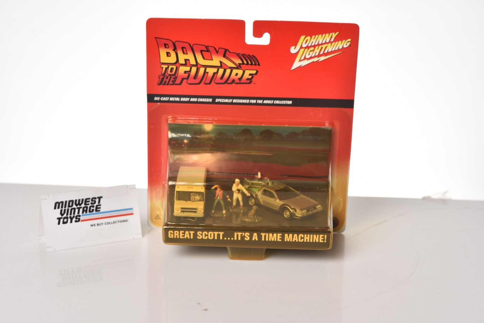 Johnny Lightning Back To The Future Great Scott It’s A Time Machine Cars Diorama