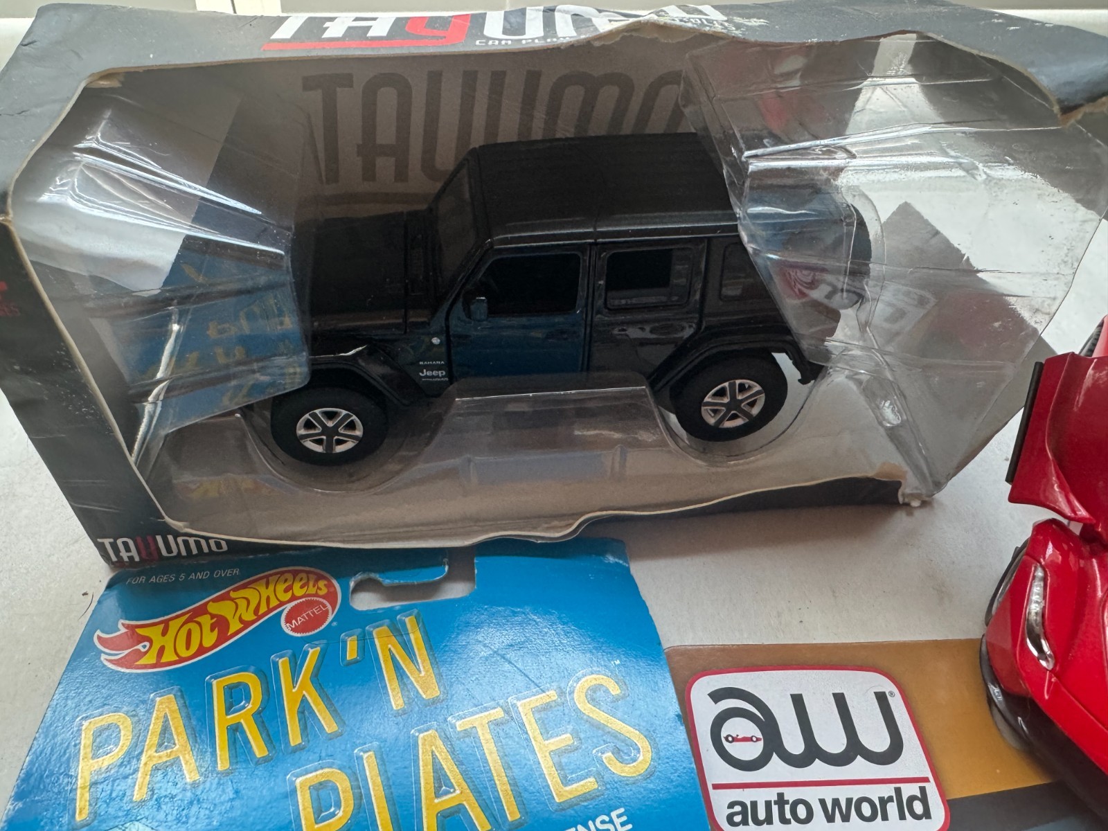 LOT OF 4 CARS – HOT WHEELS, AND OTHER BRANDS – AS SHOWN IN PICTURES –