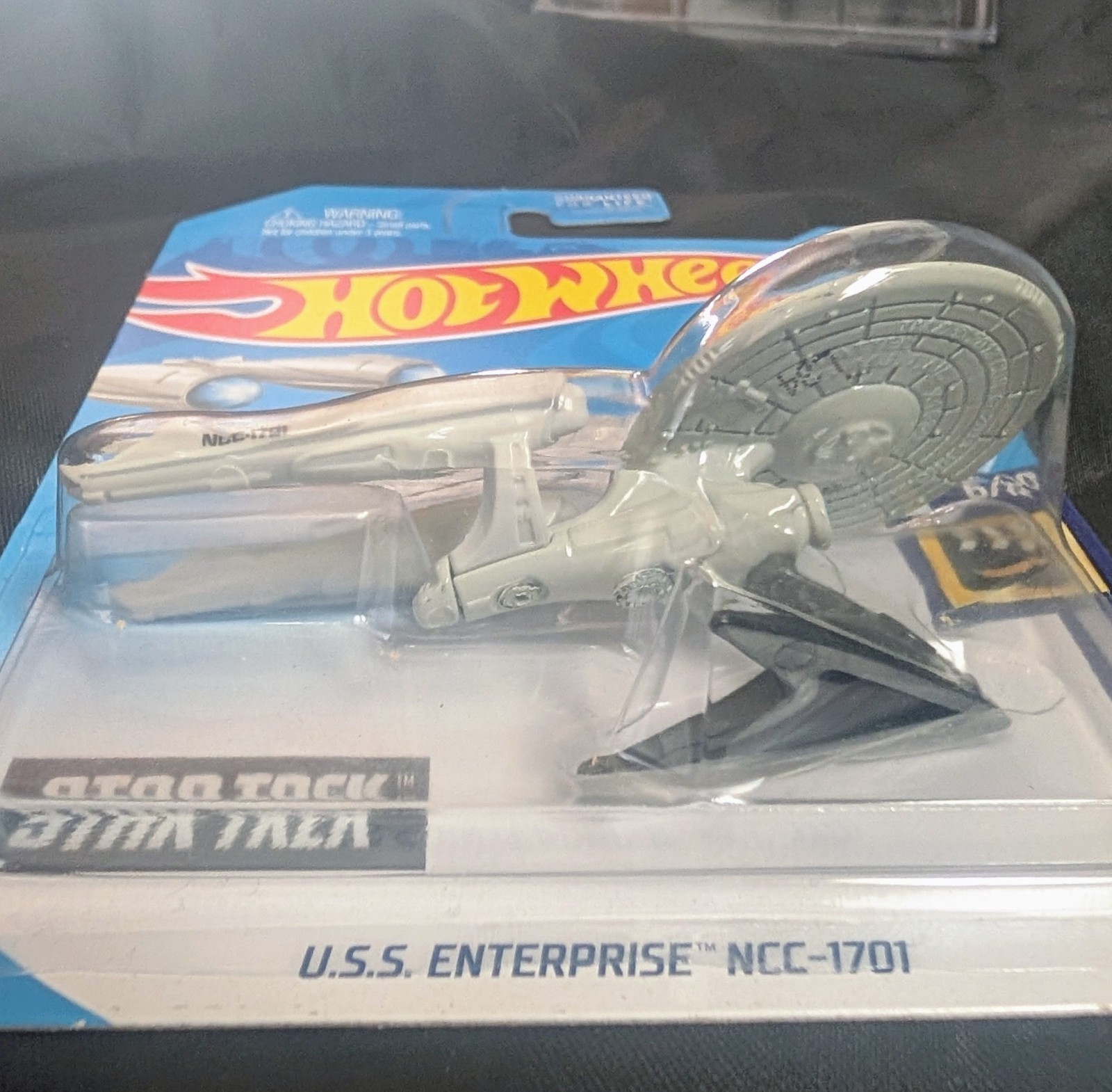 Hot Wheels Star Trek USS Enterprise NCC-1701 White With Stand And Protector Case