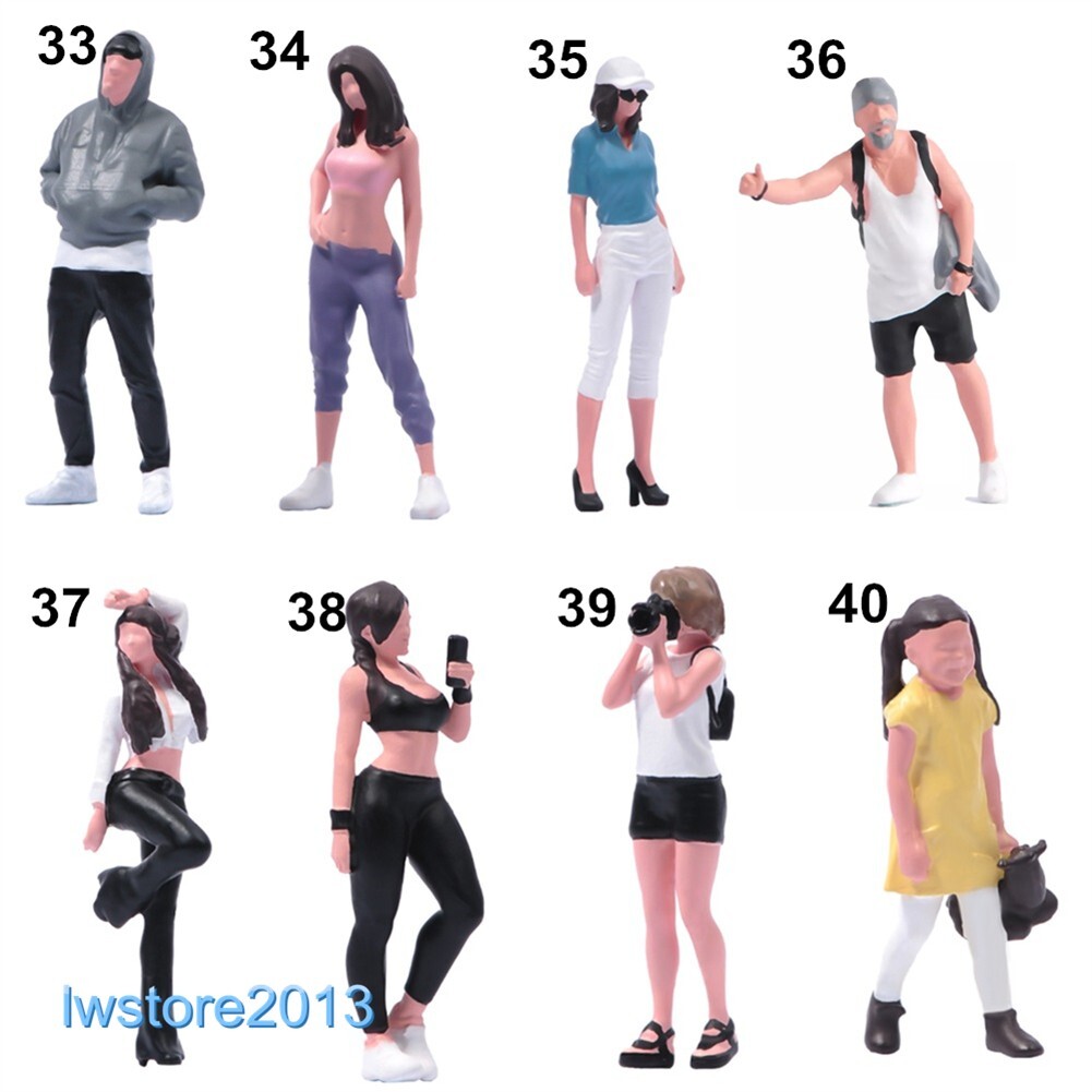 1/64 Girl Man Female Male Scene Props Miniatures Figures Model For Cars Vehicles