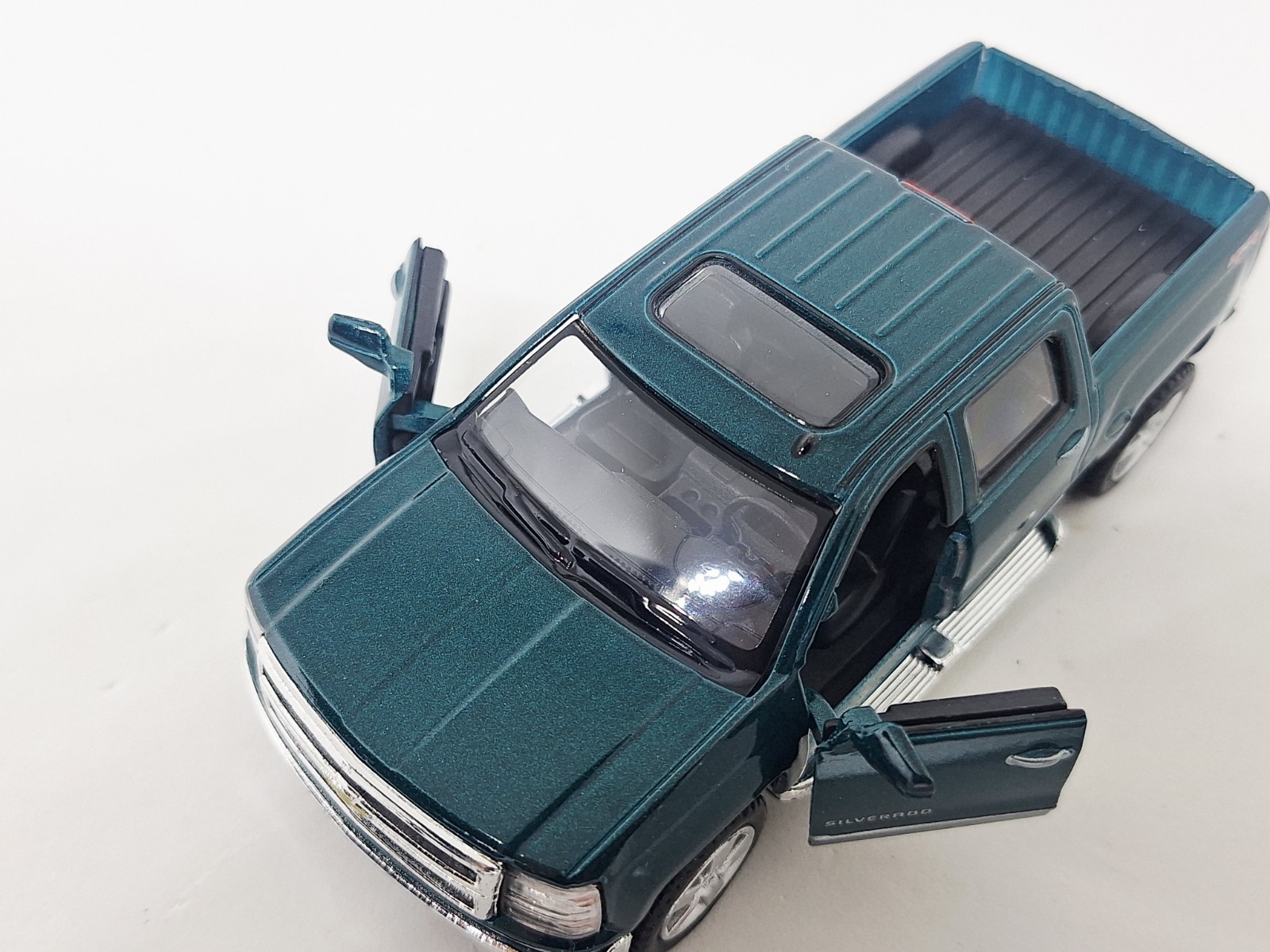 Kinsmart Chevy Silverado LTE Forest Green Pickup Truck 1/46 Scale Diecast Car