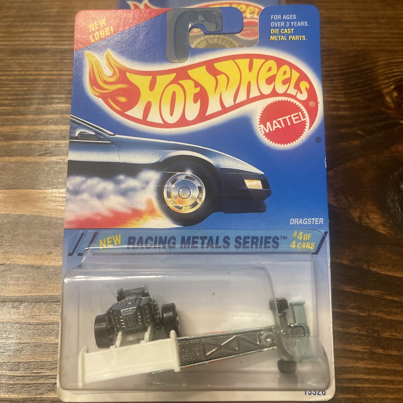 HOT WHEELS RACING METALS SERIES CHROME DRAGSTER New OnCARD #340 Huge Error