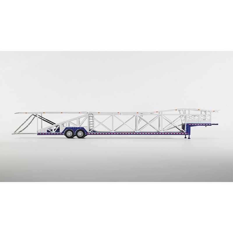 GCD 1:64 Diecast Car Carrier Trailer 10-Unit Loading Black Blue Metal Model