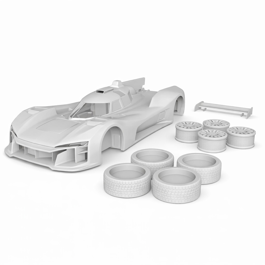 3d printed 2022 Peugeot 9X8 Hybrid Hypercar LMDH model car collectible replica