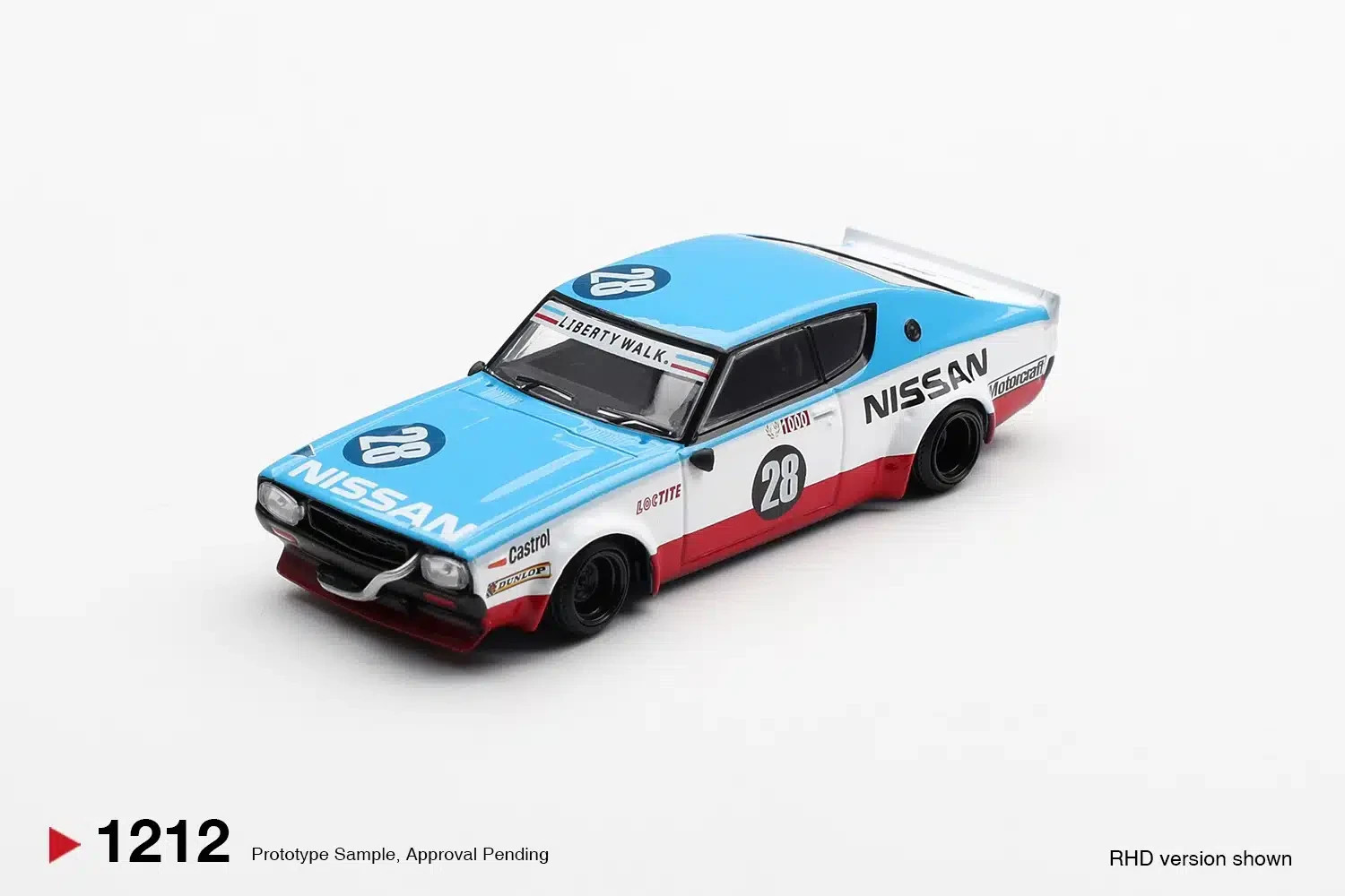 MINI GT 1212 NISSAN SKYLINE KENMERI LIBERTY WALK NISSAN RACING ’75 CONCEPT RHD