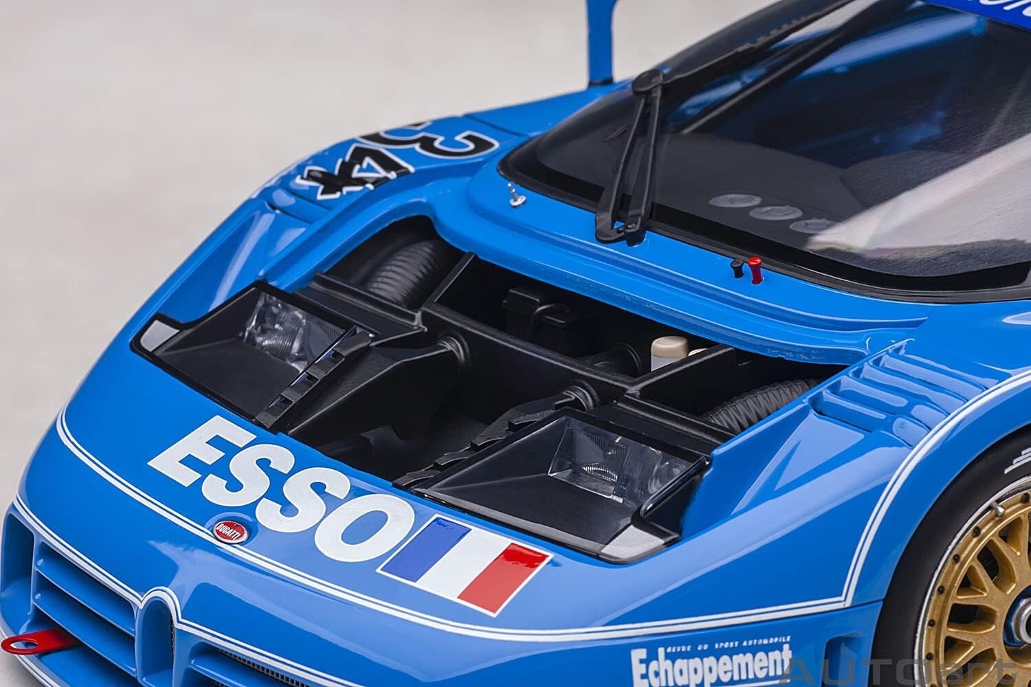 Rare Finished product AUTOart 1/18 Bugatti EB110 SS 1994 #34 Le Mans 24 JP 14005