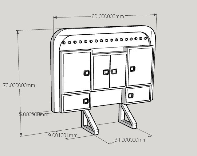 semi headache rack / back rack 1:25 scale high detail resin Diorama