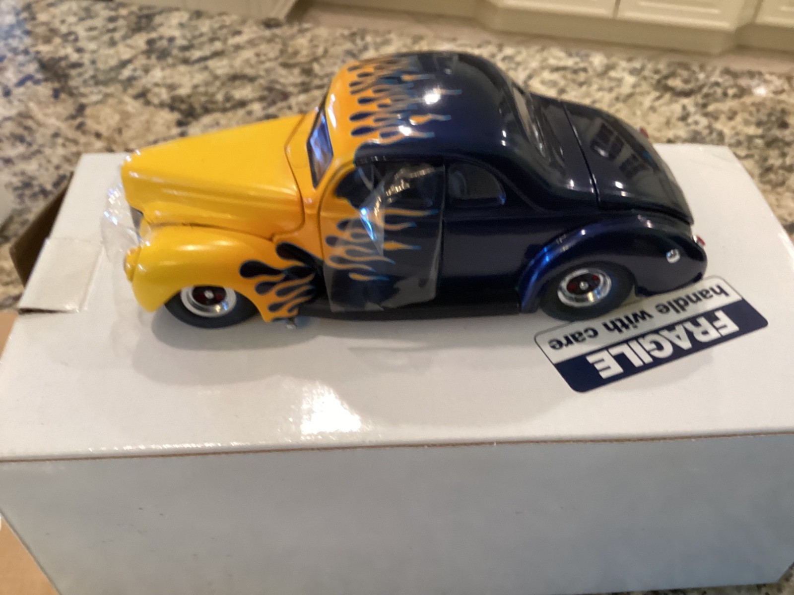 1/24 Danbury Mint 1940 Ford Hot Rod Blue and Yellow