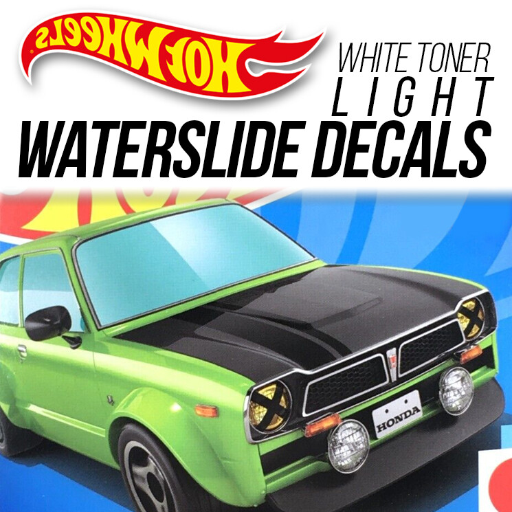 1/64 Scale ’73 HONDA CIVIC Head Tail Light WaterSlide Decal for Custom Hot Wheel