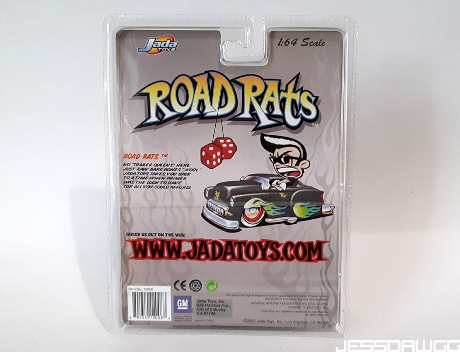 1/64 scale 39′ black Chevy Sedan Delivery diecast Road Rats by Jada Toys 2002