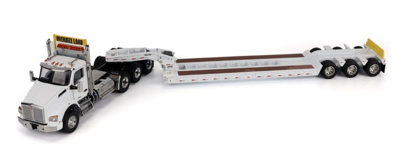 Diecast Masters 71139 Kenworth T880 SBFA White & Trail King Lowboy 1/50 Scale