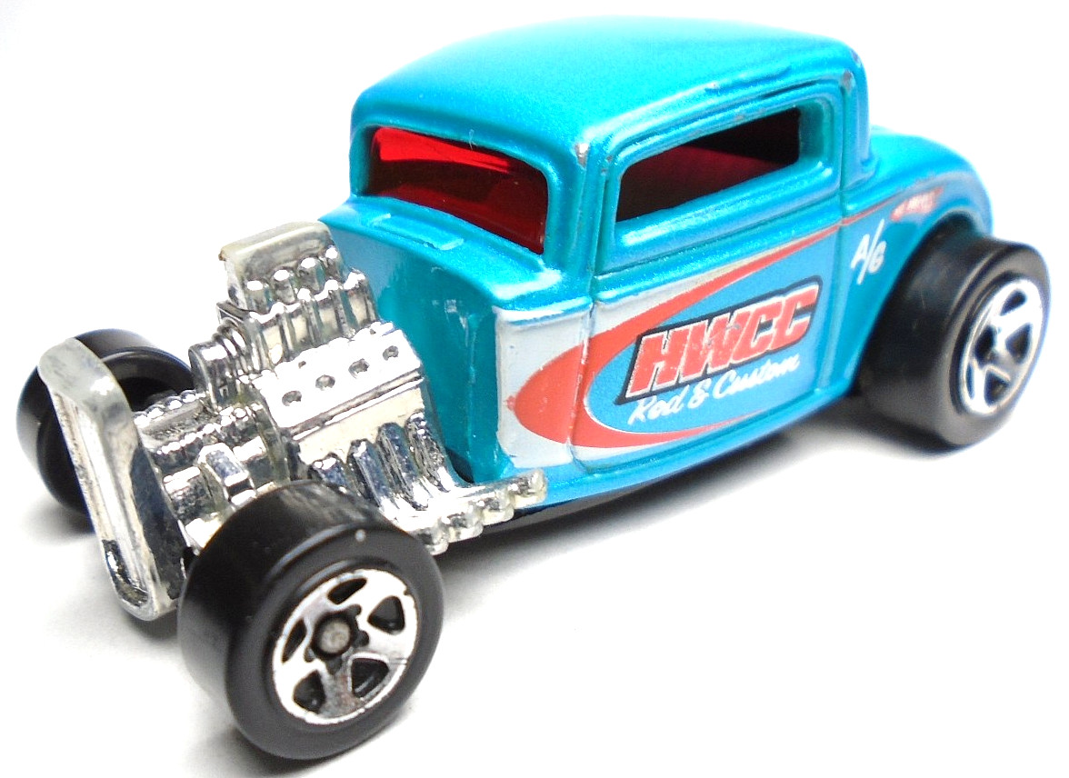 2010 HOT WHEELS ’32 FORD HWCC ROD & CUSTOM BLUE 1:64 DIECAST 2 1/4″ HOT ROD CAR