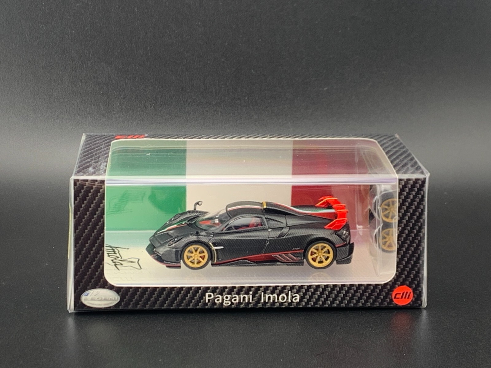 CM Model Pagani Imola Full Dry Carbon Black 1/64