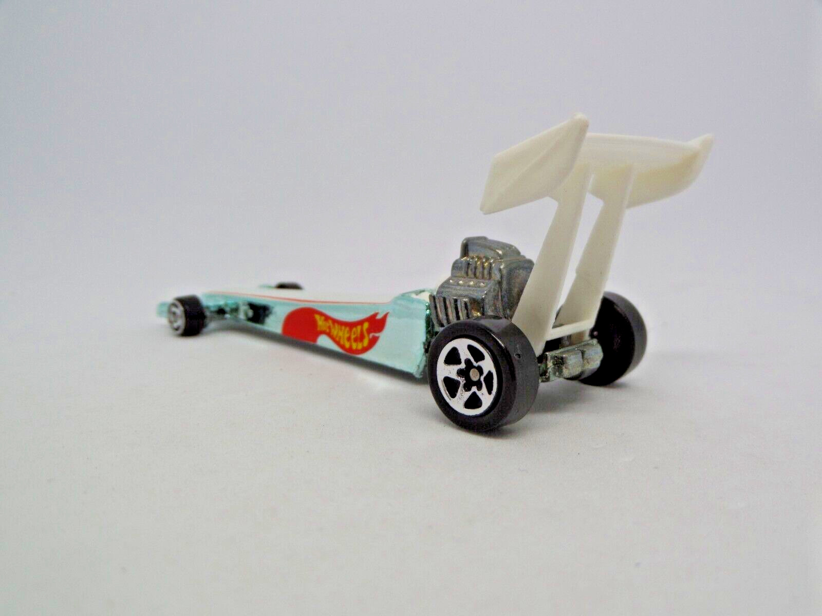 Hot Wheels Top Fuel Dragster Drag Car 1 T/F Blue Chrome Race Car 92′ Wood LOOSE