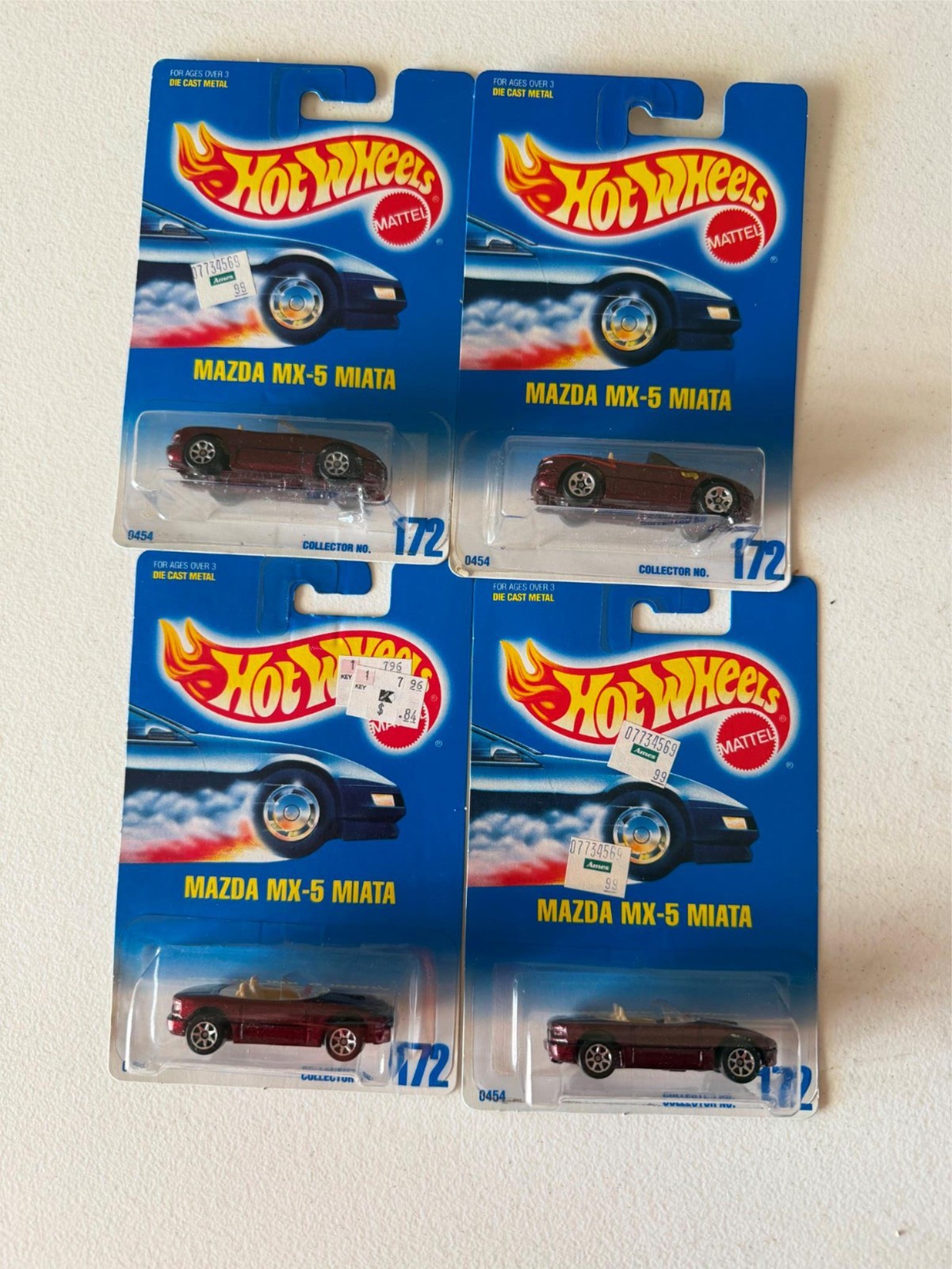 Hot Wheels Mazda MX-5 Miata Collector No. 172 Lot of 4 D13