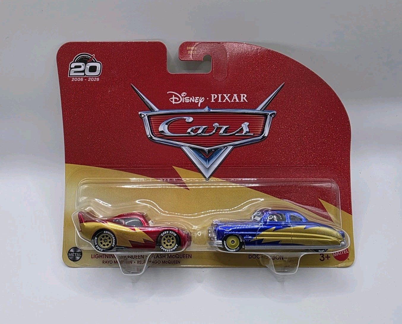 Disney Pixar Cars 20th Anniversary Lightning McQueen Doc Hudson 2-Pack New 2026