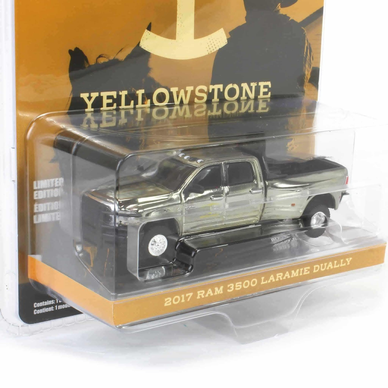 CHROME CHASE 1/64 2017 Ram 3500 Laramie Dually Yellowstone Dutton Ranch 44980-F