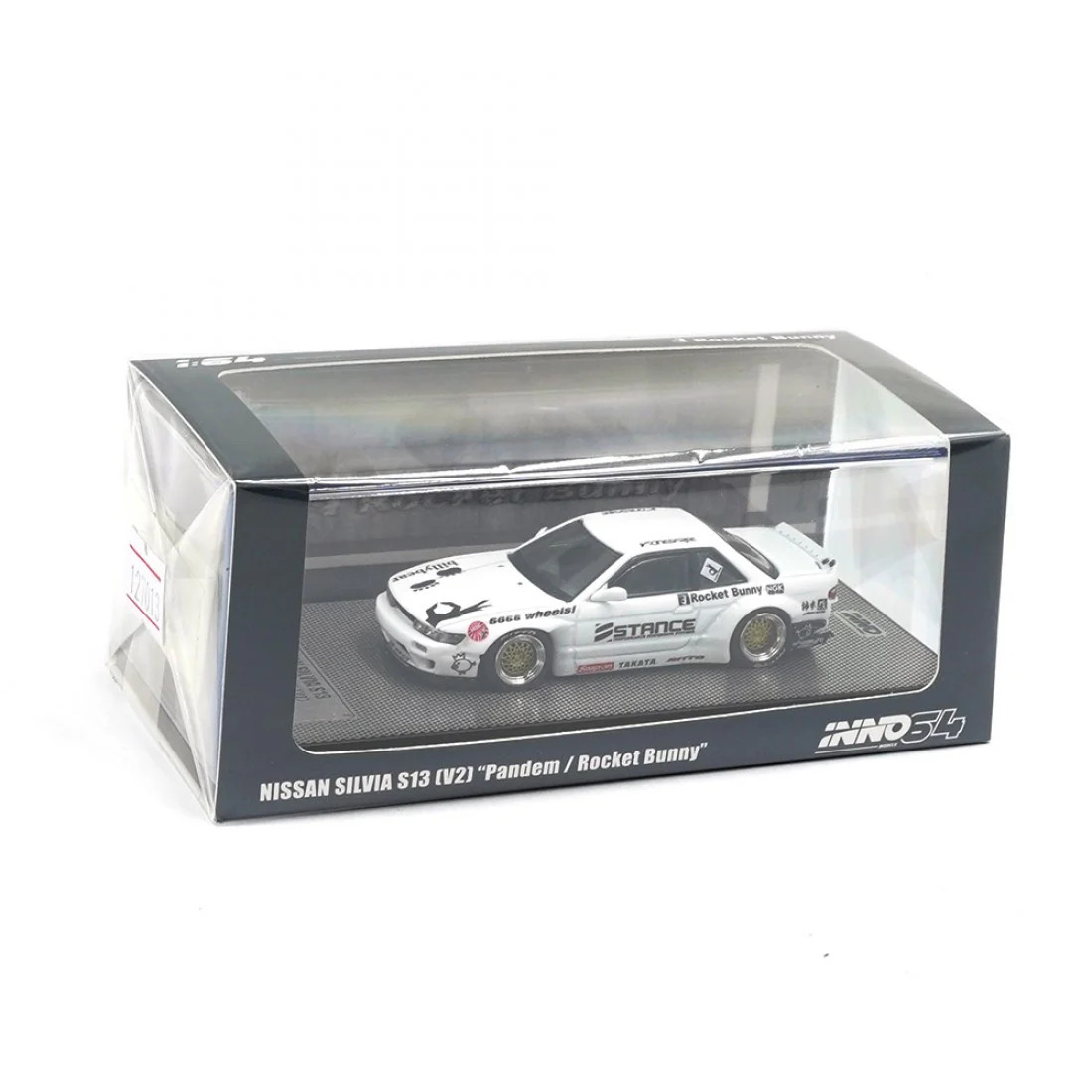 Inno64 1:64 Nissan Silvia S13 V2 Pandem Rocket Bunny – White