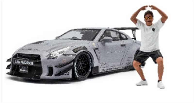 Solido 1:18 (R35) W/ LIBERTY WALK BODY KIT TYPE 2.0 GREY 2024 Diecast Model Car