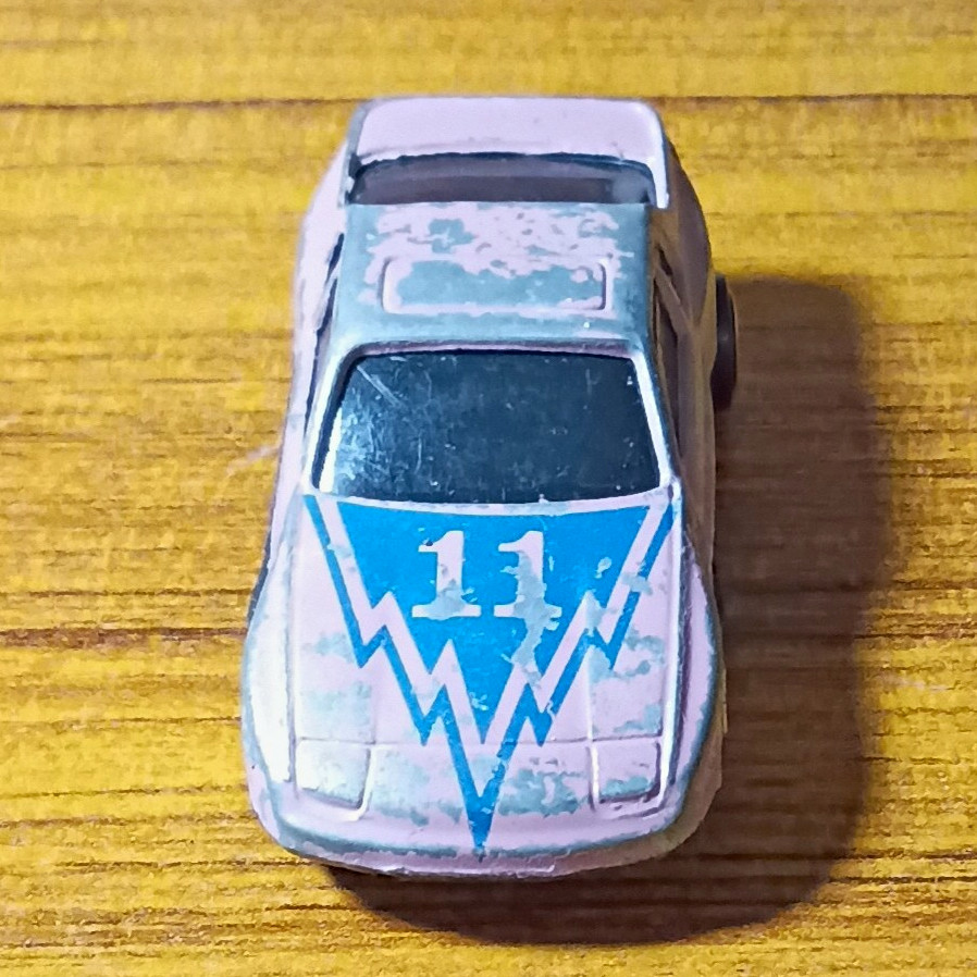 Diecast Toy Car Vehicle #11 Graphics Silver/Blue/White Loose Single Car