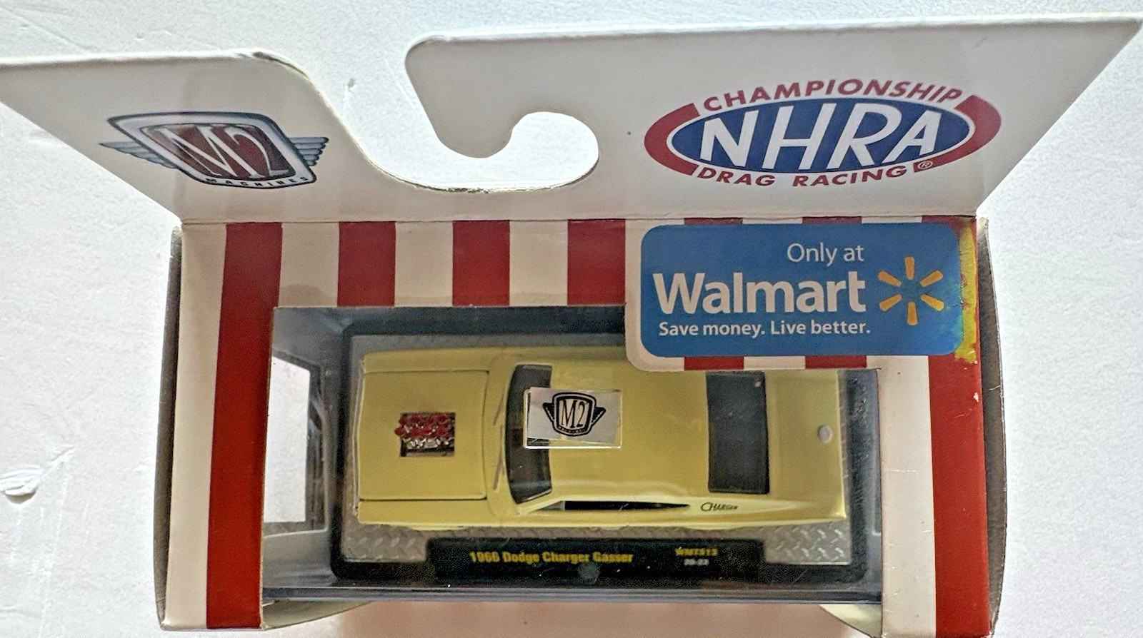 1/64 M2 Machines NHRA 1966 Dodge Charger Gasser WMTS13 20-23 Yellow Diecast.