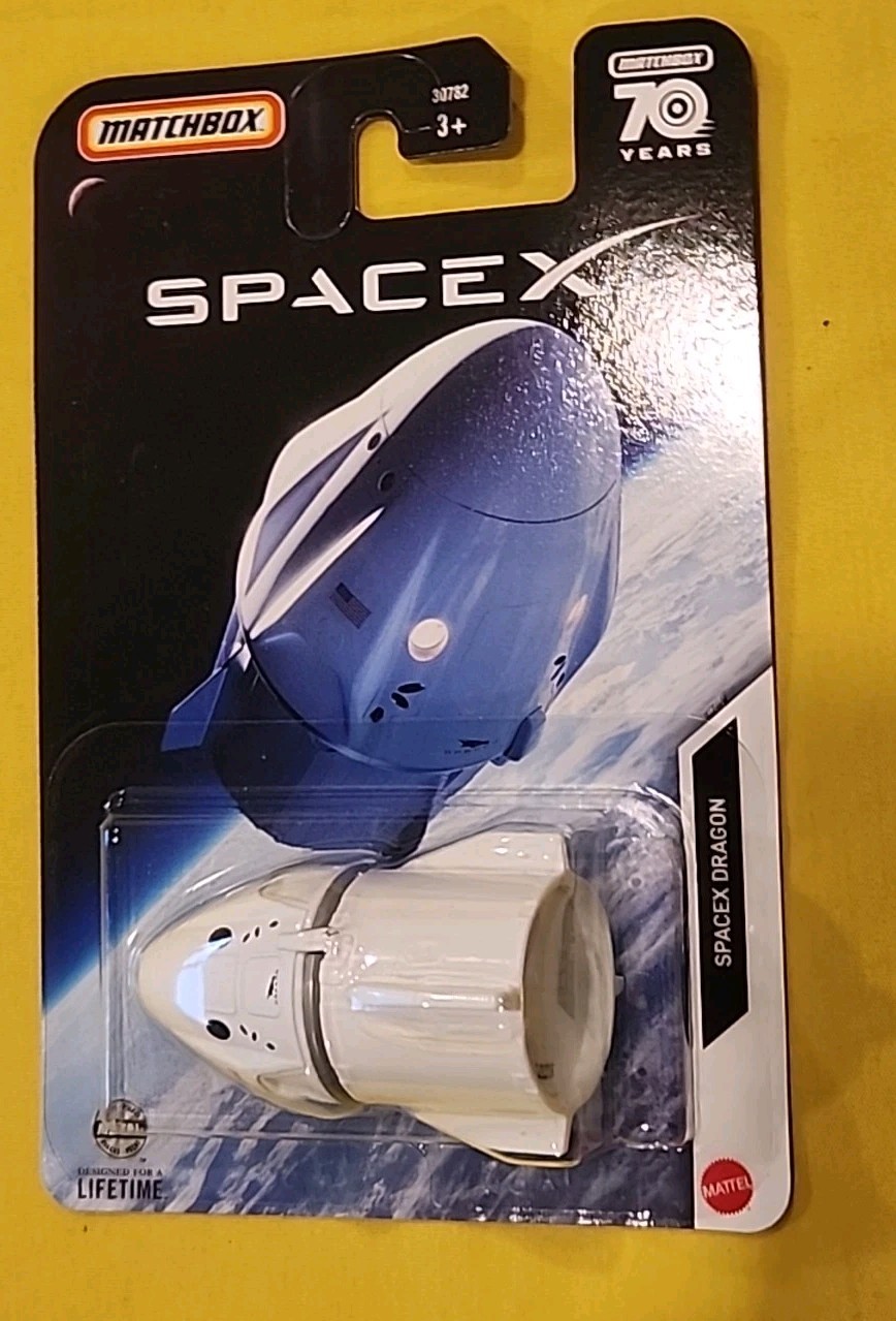 Matchbox 70 Years SpaceX Dragon 8/100 ELON MUSK CAPSULE 🔥A3