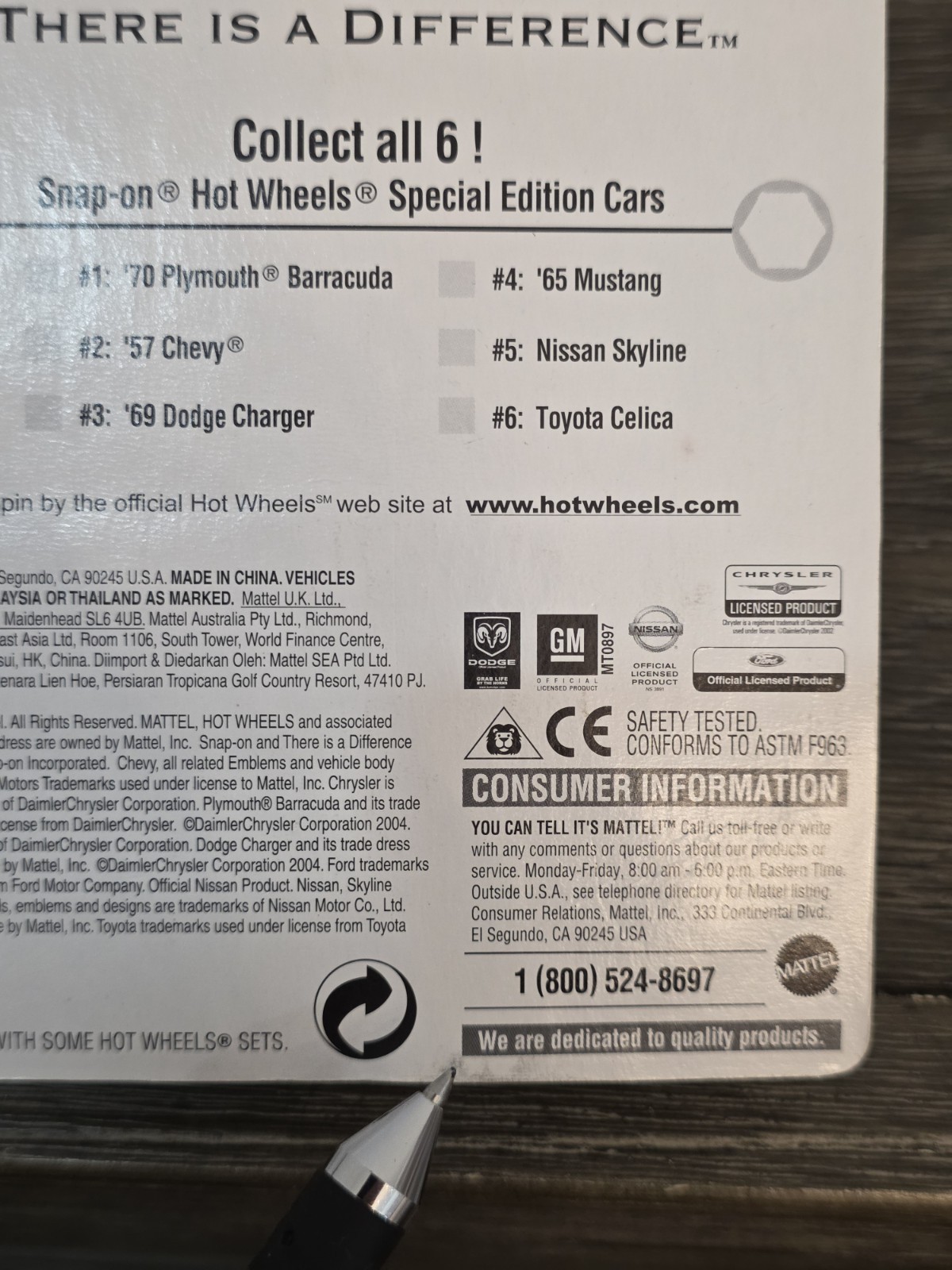 2004 Hot Wheels Snap-On Nissan Skyline (5/6) Special Edition Rare HTF w/protecto