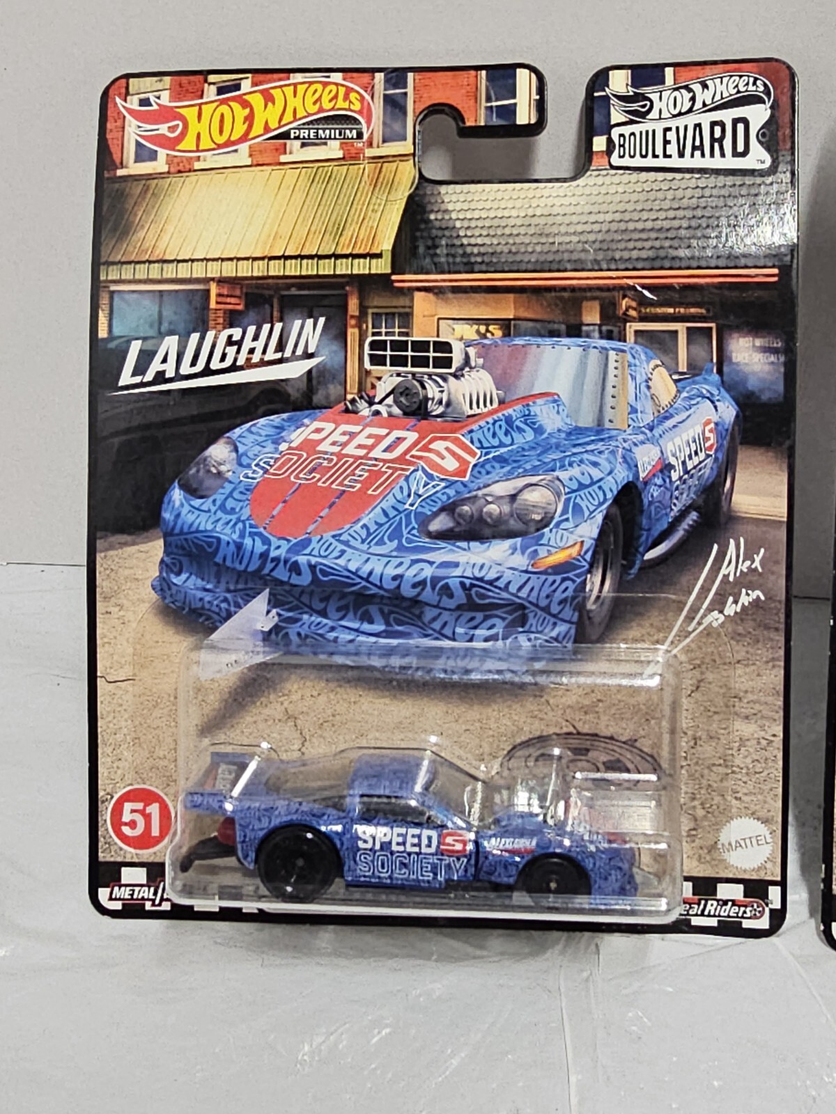 Lot Of 2- Hot Wheels #51 Premium Boulevard ’12 Corvette Z06 Drag Racer Laughlin