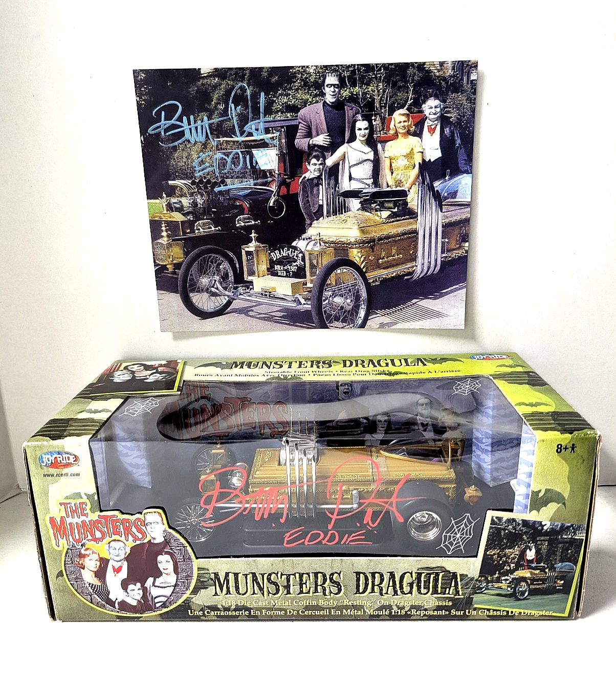 Munsters Dragula Coffin Body Dragster & Photo Signed by Butch Patrick “Eddie”