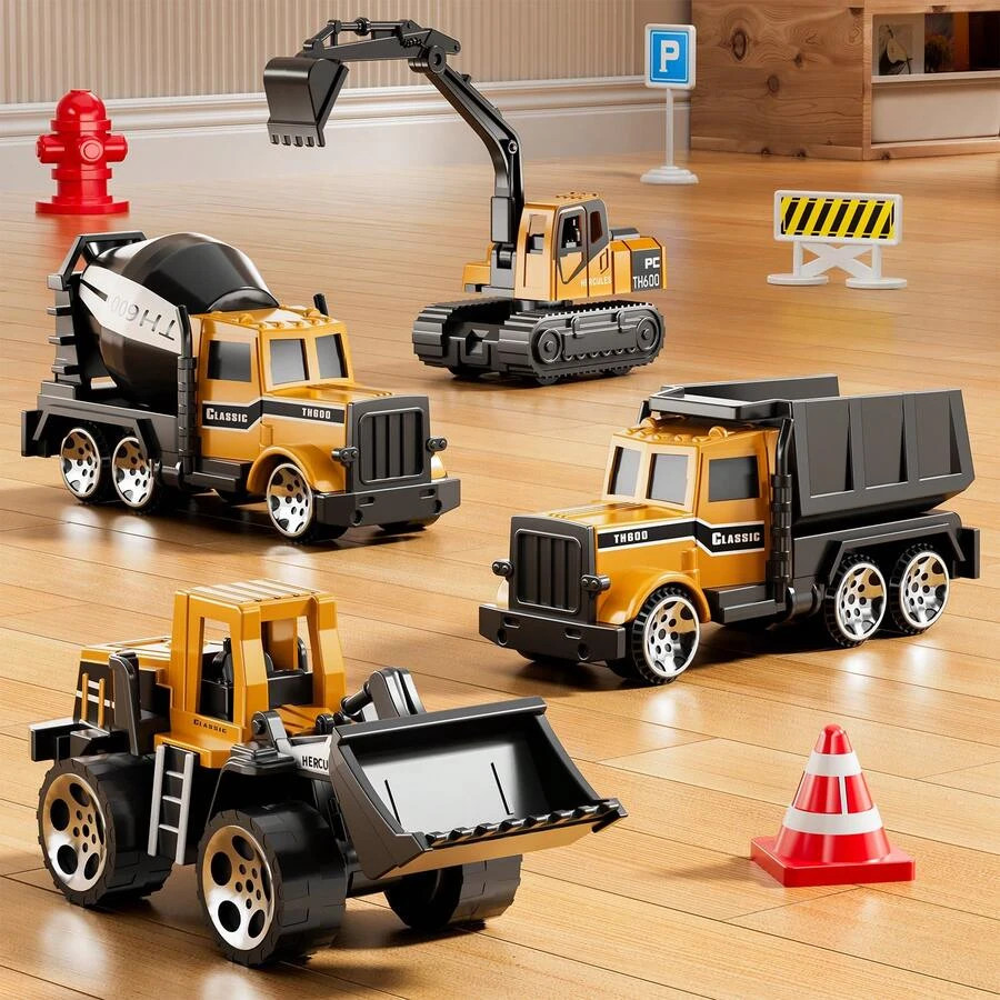 Kids Construction Truck Toys 3-8 Years, Carrier Crane Light Sound