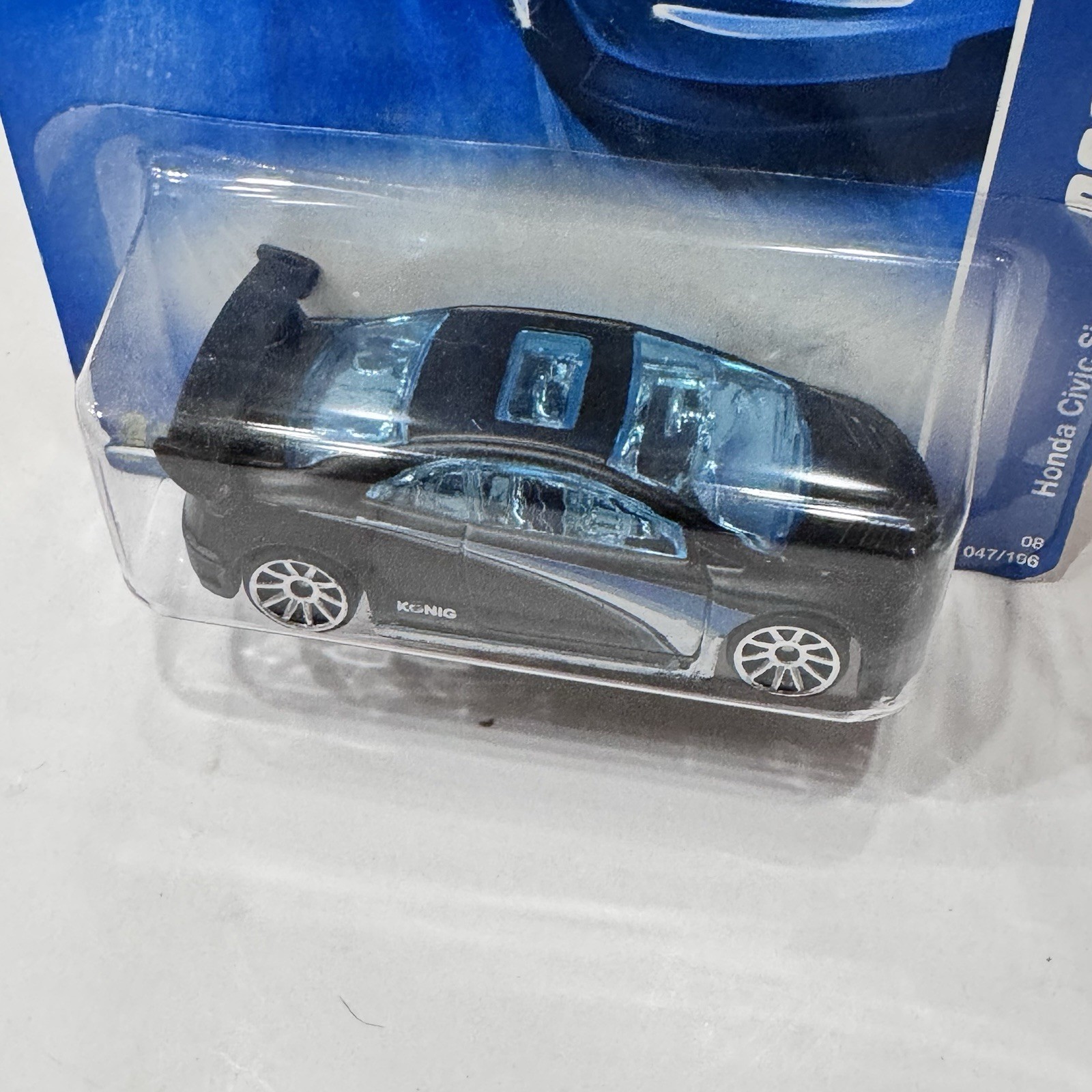 2008 Hot Wheels #47 All Stars HONDA CIVIC Si Black w/Chrome 10 Spoke