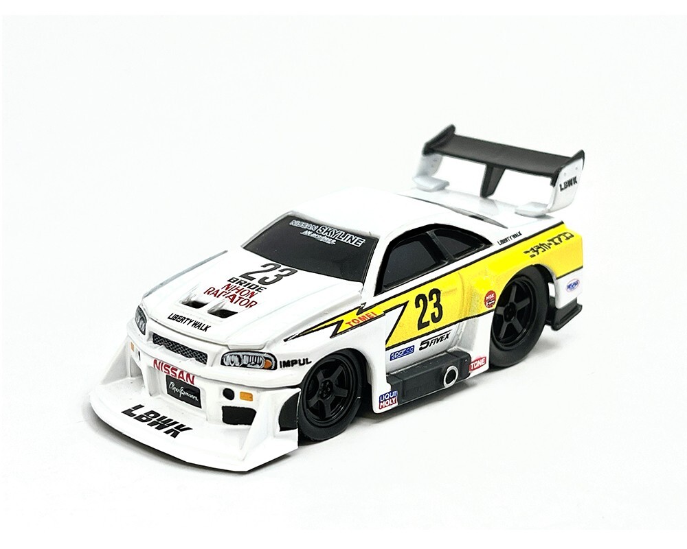 Maisto 1:64 Muscle Machines Liberty Walk 1999 Nissan Skyline GT-R R34 15566WH