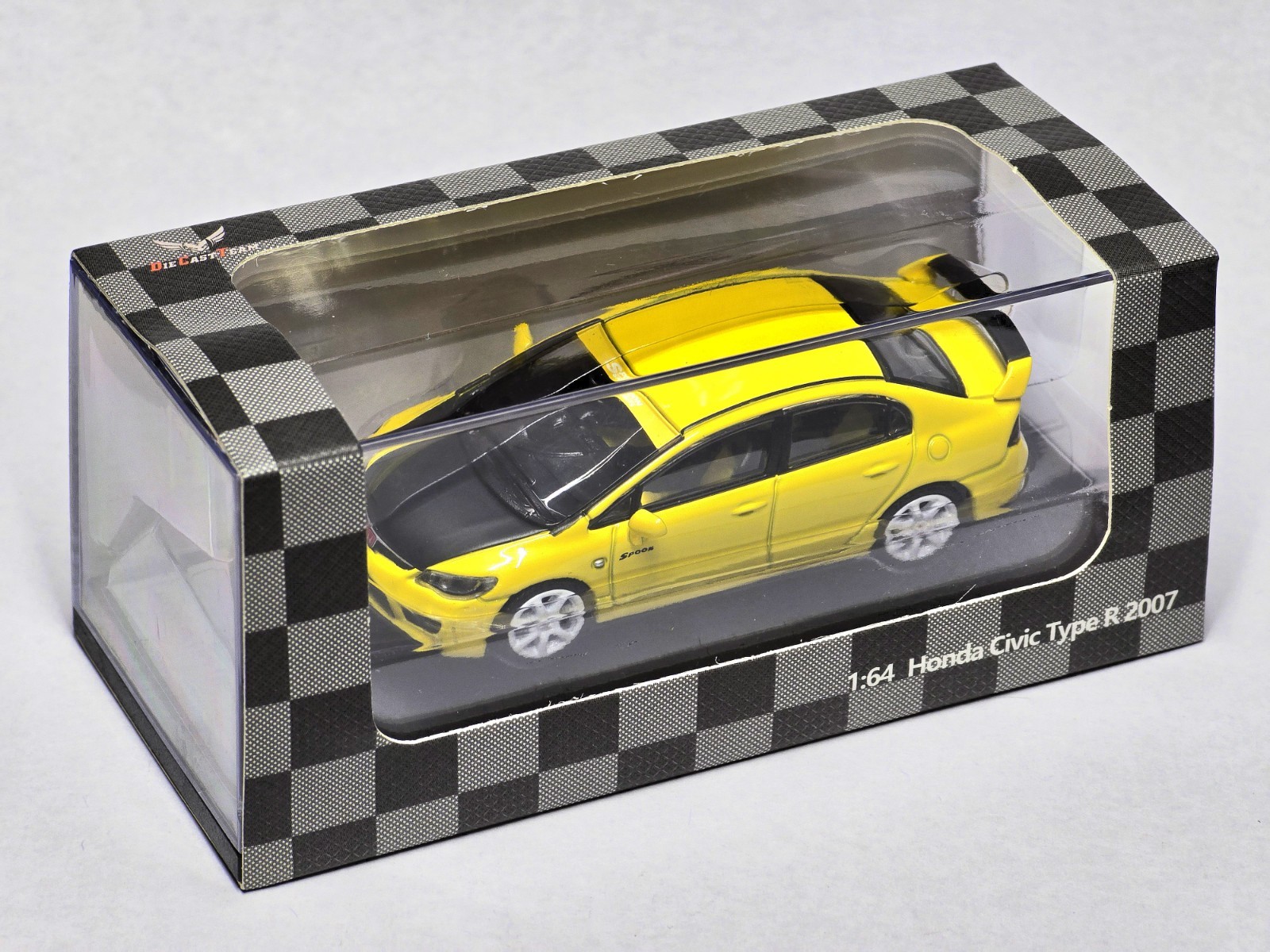 1:64 DCT Honda Civic Type R (FD2) Yellow 2007 Sedan LL-021-86 Diecast Model Car