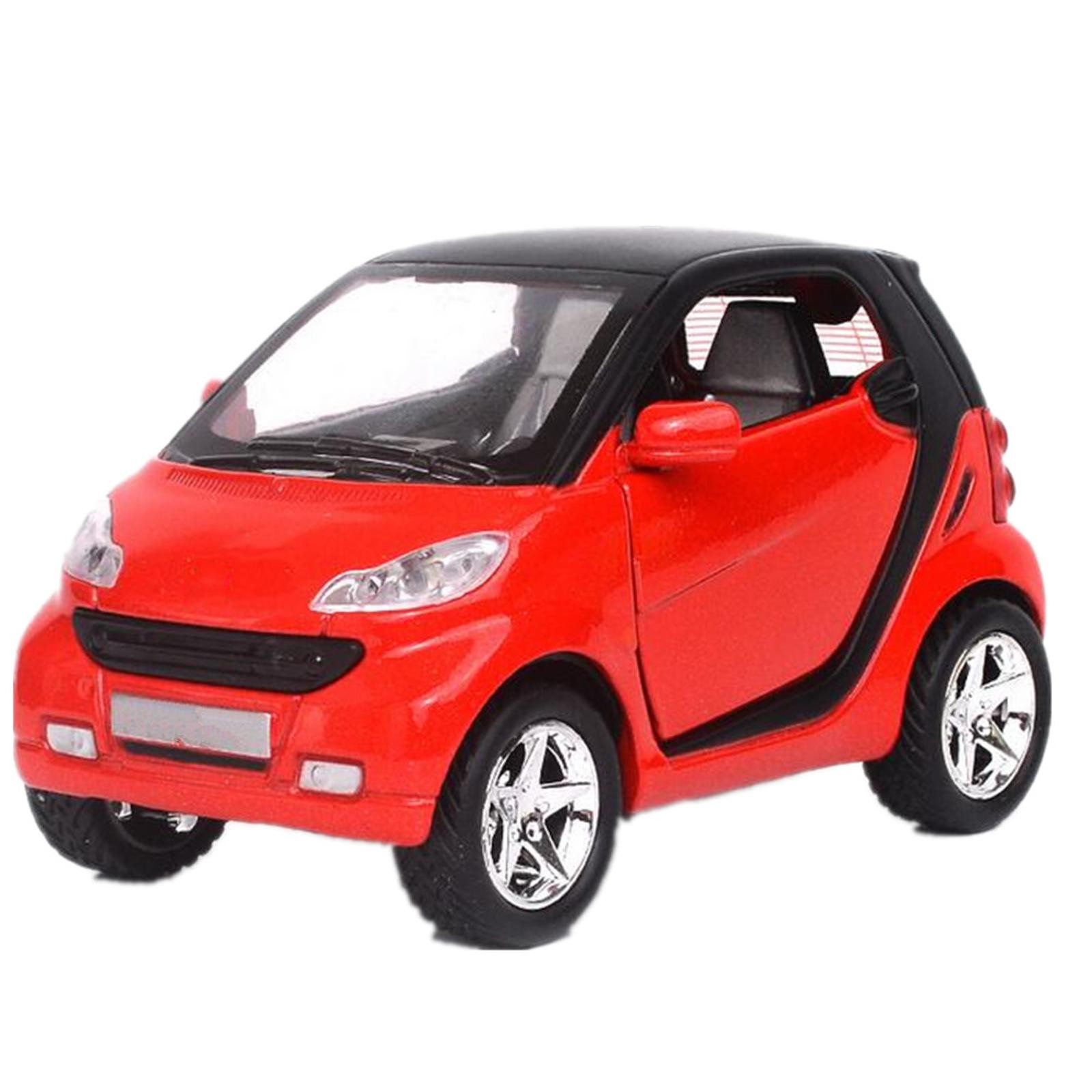 Red 1:32 Model Car Metal Diecast Toy Vehicle Kids Sound Light For Smart ForTwo G