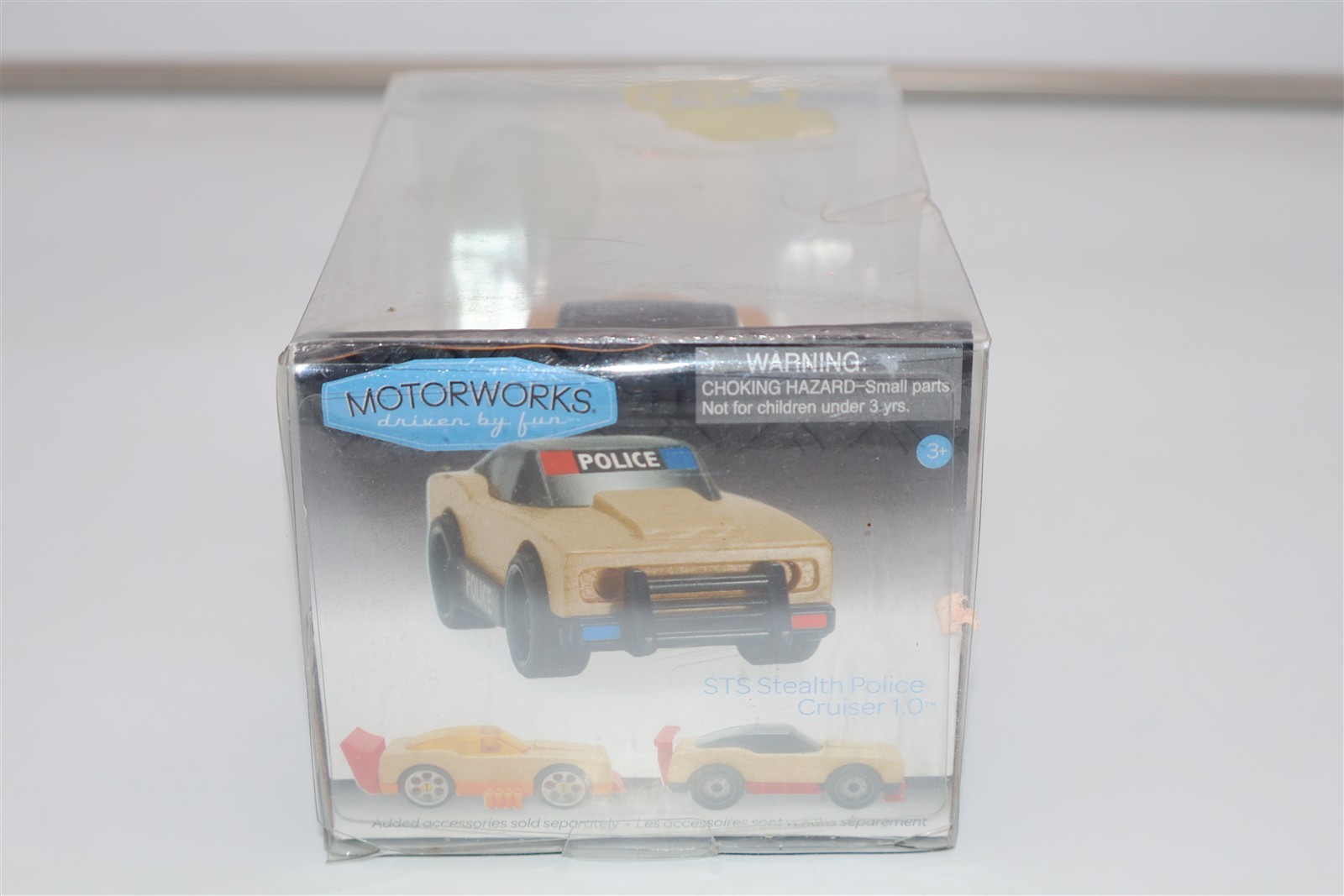 Motorworks – STS STEALTH POLICE CRUISER 1.0 Wooden Car Vehicles Snap-Fit – NEW –