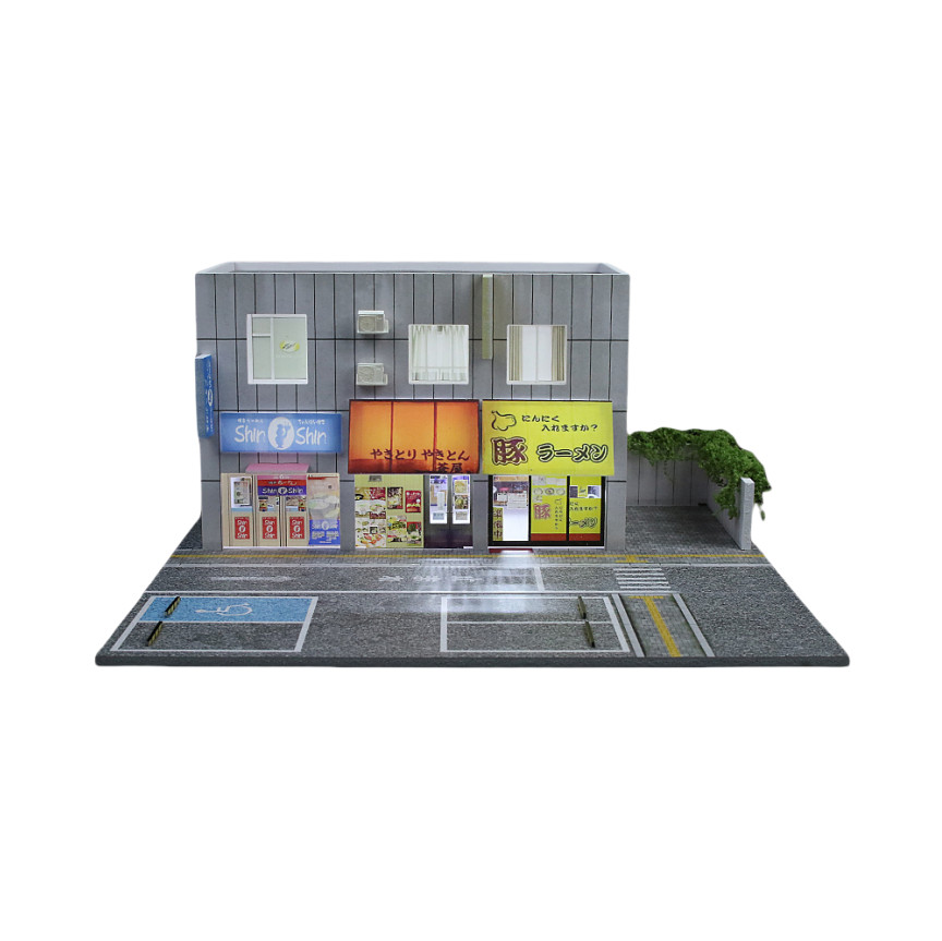 Diorama 1/64 Diecast Garage Model LED Lighting Parking Lot Display Case Scene US