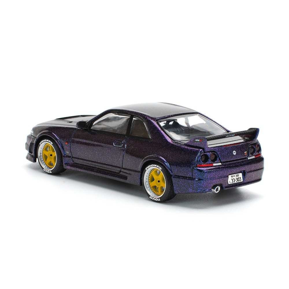 Pop Race 1:64 Nissan GT-R R33 Nismo Midnight Purple Diecast Model Car PR640256