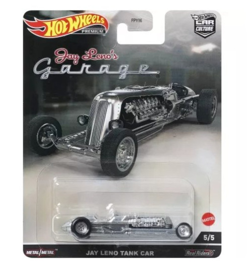 HW Car Culture Jay Leno’s Garage Tank Car 5/5 Chrome HCJ85 FPY86