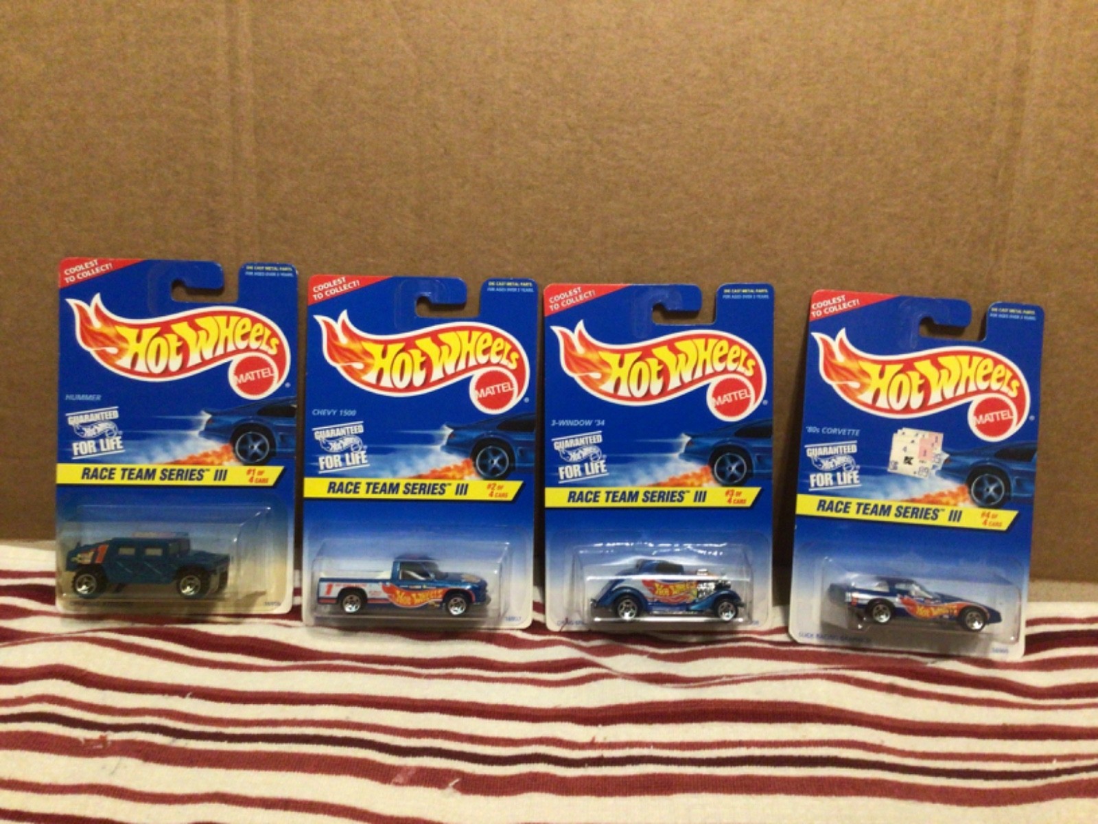 2026 Hot Wheels 1994,95,96,97, Race Team series complete sets of 4 see photos