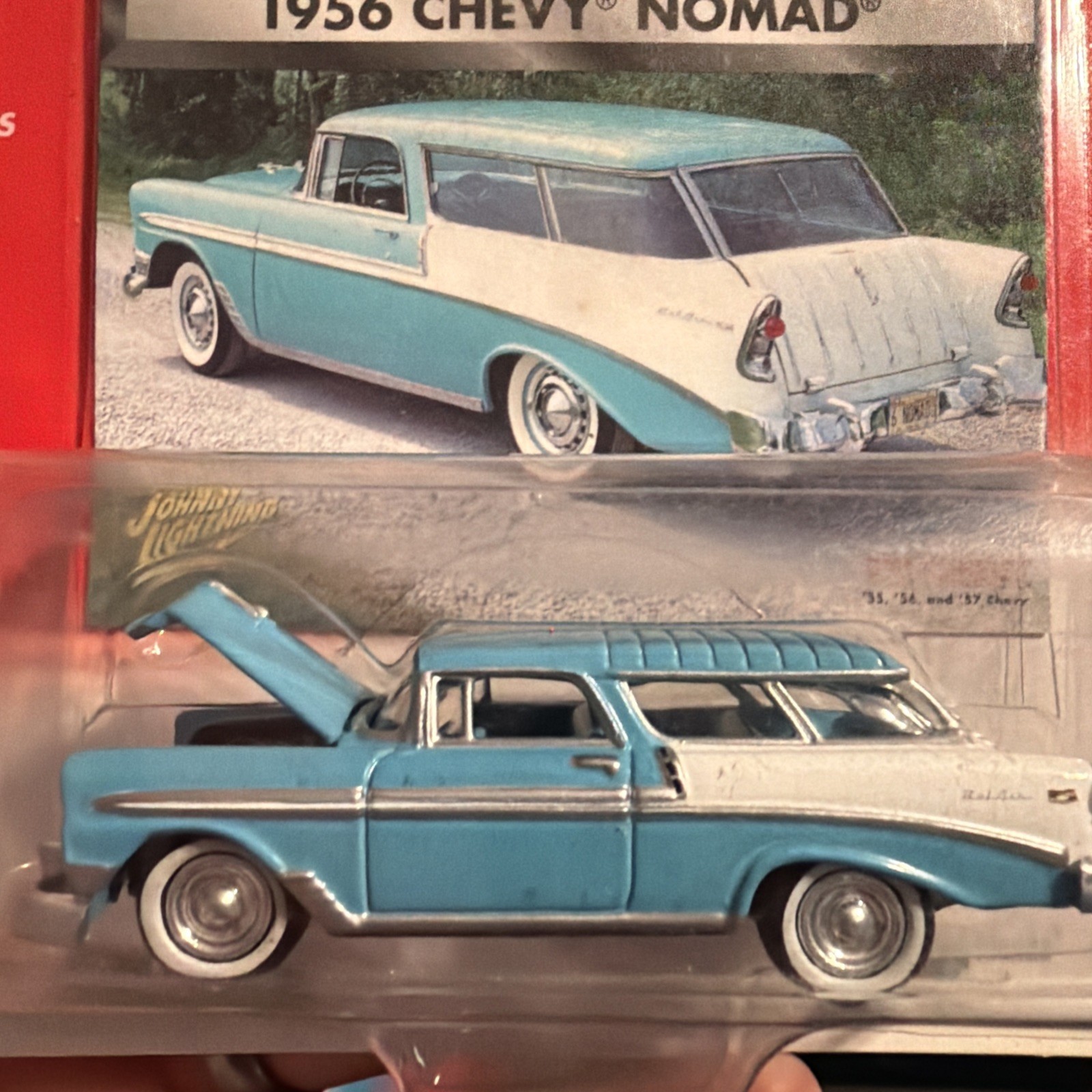 🌟1956 Chevy Nomad Bel Air🌟Tri-Chevy Edition 1/64🔥Diecast🇺🇸American Classic