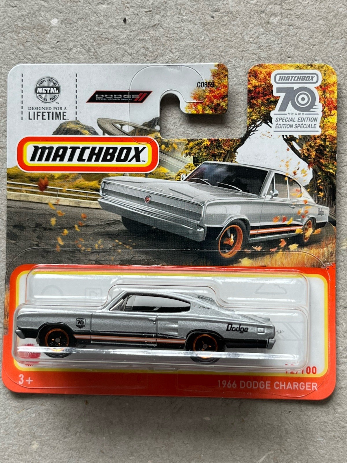 * Matchbox 1966 Dodge Charger 70 Years Special Edition Short Card i