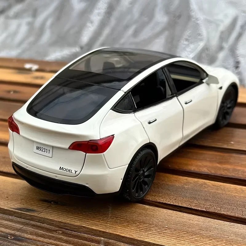 1:24 Tesla Model 3 Model Y Alloy Car Model Diecast Metal Toy Vehicles Car Model