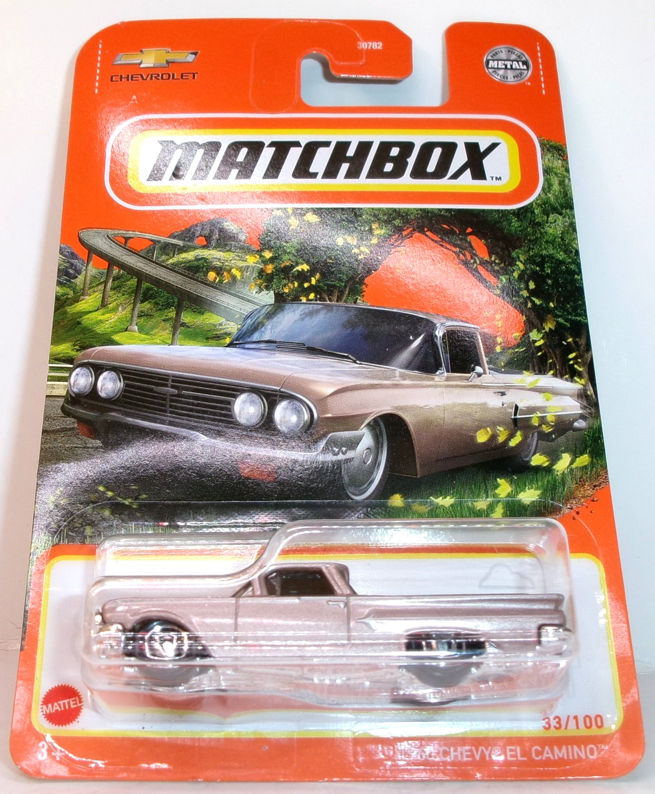 2022 MATCHBOX 1:64 MBX HIGHWAY 33/100 PINK (MAUVE) 1960 CHEVY EL CAMINO