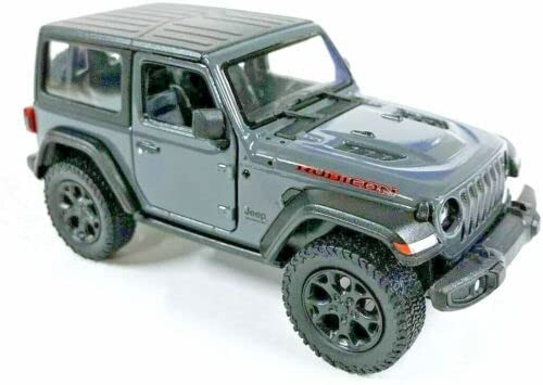 Compatible with Jeep Wrangler Rubicon 2018 Gray Hard Top 1/34 Scale Diecast M…