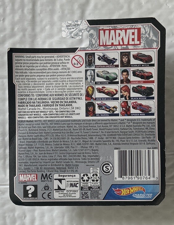 2020 HOT WHEELS MARVEL CHARACTER CARS : WANDA VISION – SCARLET WITCH VEHICLE