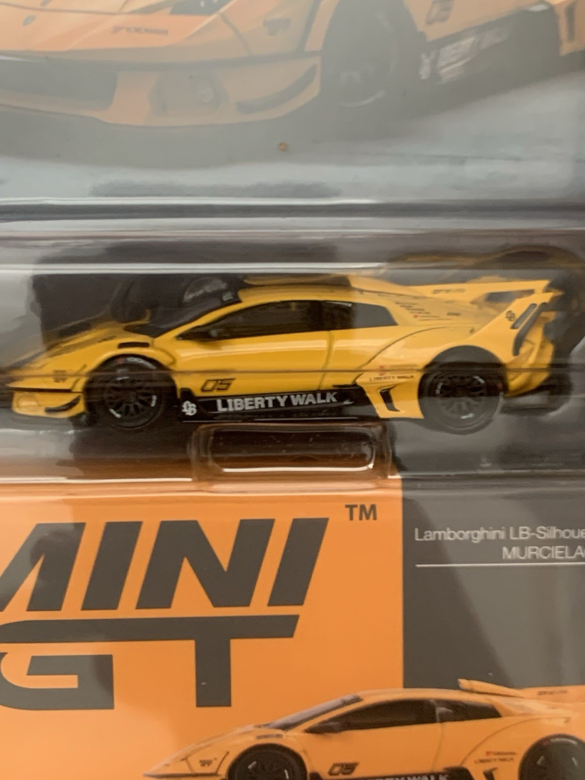 Mini GT 1:64 LB-Silhouette WORKS MURCIELAGO GT Evo – Yellow #1135 Liberty Walk