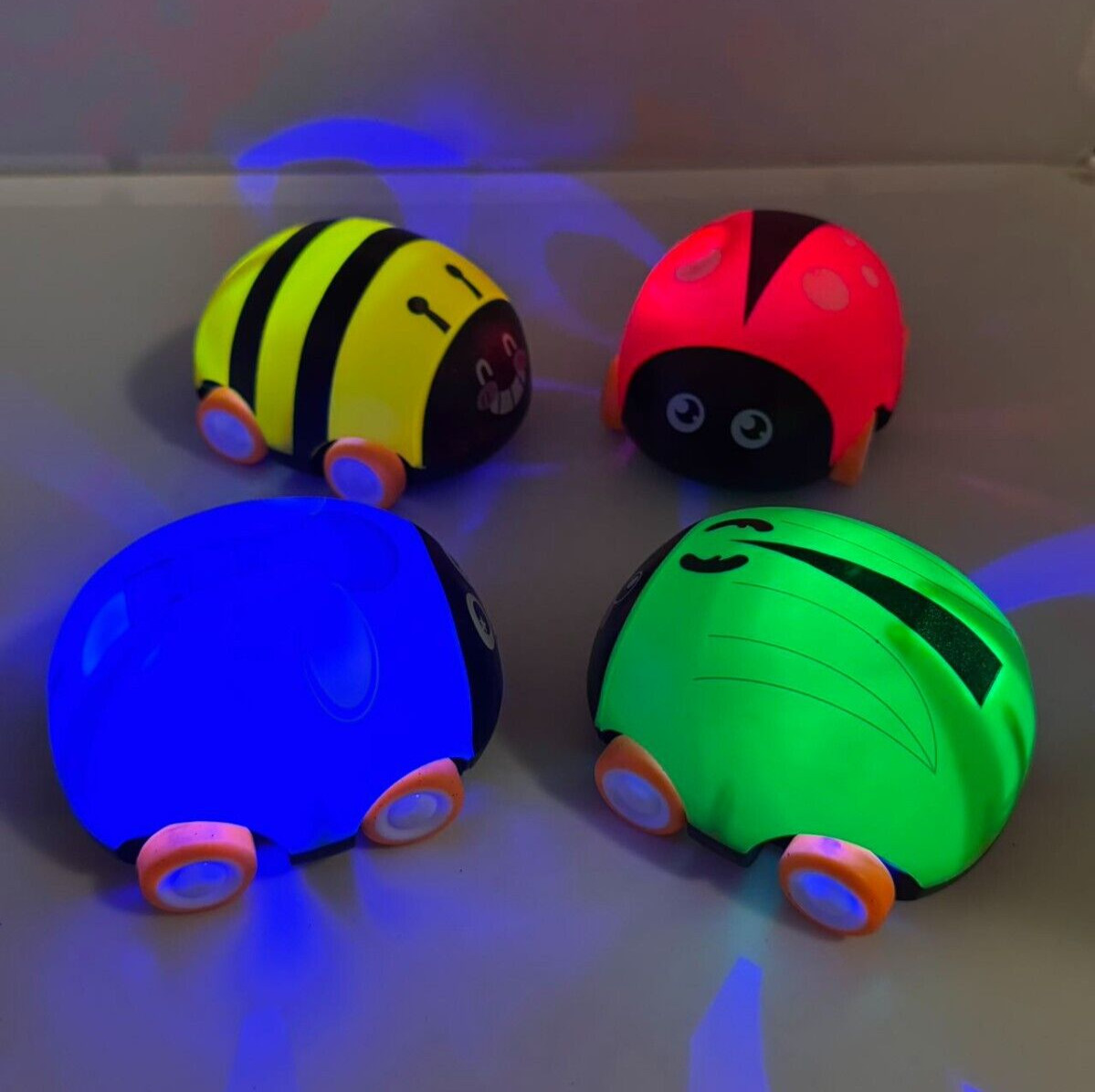 4 Pieces Animals Pull Back Cars Friction Powered Push and Go Back Toys Cars