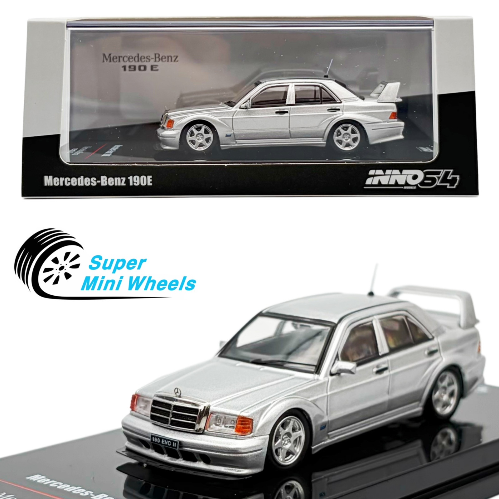 INNO64 1:64 Mercedes-Benz 190E Silver