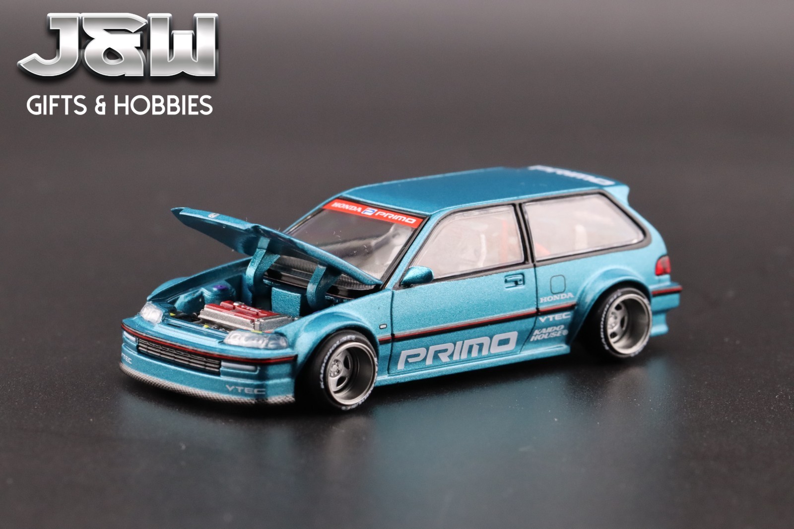 Kaido House x Mini GT Honda Civic EF Kaido Works V1 Tahitian Green #126 1/64